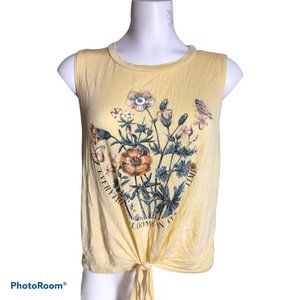 Sleeveless Floral tie front shirt (N12)